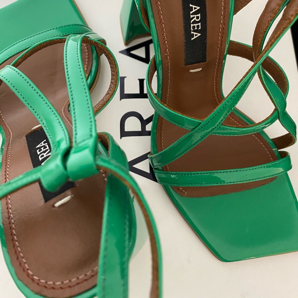 AREA NYC Green Leather Heel - Picture 4 of 6